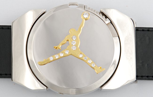 golden air jordan lighter belt buckle