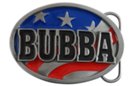 "BUBBA" belt buckle on USA stars and stripes