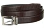 lizard belly embossed brown leather belt