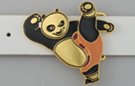 kung-fu martial arts kicking panda buckle