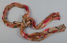 long pleated poppy print crinkle scarf