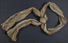 long pleated striped crinkle scarf