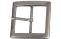 square pewter center bar belt buckle