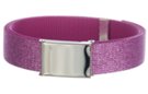 glittery fuchsia military web belt