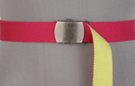 fuchsia and lime reversible web belt