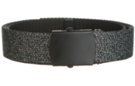 glittery silvered black military web belt