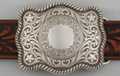 rectangular traditional western shield belt buckle